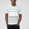 Baird B By Ben Sherman Engineered Stripe Tee - Snow White