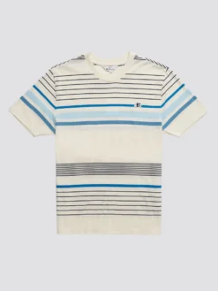 Baird B By Ben Sherman Engineered Stripe Tee - Snow White