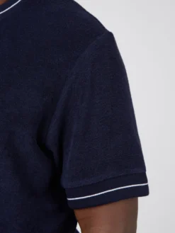 Baird B By Ben Sherman Toweling-Texture Tee - Marine