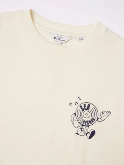 Baird Strolling Record Graphic Crewneck Sweatshirt - Ivory Sweatshirts