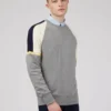 Baird Color Block Crewneck Sweatshirt - Steel Loungewear