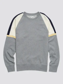 Baird Color Block Crewneck Sweatshirt - Steel Loungewear