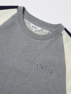 Baird Color Block Crewneck Sweatshirt - Steel Loungewear