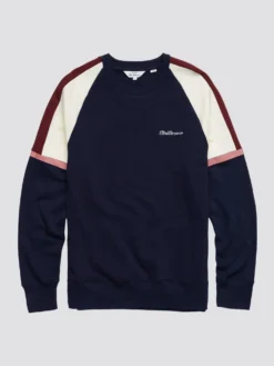 Baird Loungewear Color Block Crewneck Sweatshirt - Marine