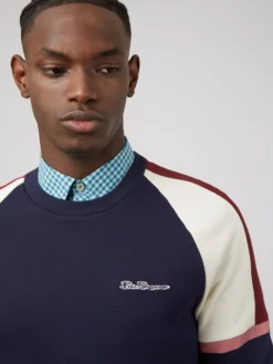 Baird Loungewear Color Block Crewneck Sweatshirt - Marine