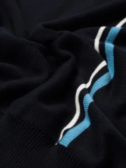 Baird Mod Stripe Cotton Vest - Black Spring | Summer 2022