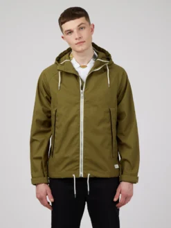 Baird Waxed Cotton Hooded Zip-Through Rain Jacket Casual Jackets