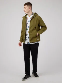 Baird Waxed Cotton Hooded Zip-Through Rain Jacket Casual Jackets