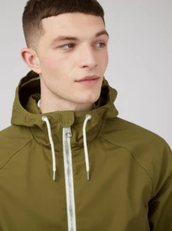 Baird Waxed Cotton Hooded Zip-Through Rain Jacket Casual Jackets