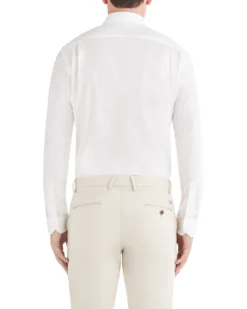 LF White Solid Oxford Slim Fit Dress Shirt