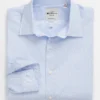 LF Foliage Print Skinny Fit Dress Shirt - Light Blue Long-Sleeve Shirts