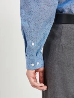 LF Dobby Print Slim Fit Dress Shirt - Dark Teal