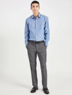 LF Dobby Print Slim Fit Dress Shirt - Dark Teal