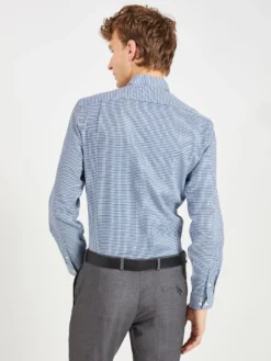 LF Dobby Ginghan Slim Fit Dress Shirt - Dark Teal Long-Sleeve Shirts