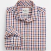 LF Dobby Check Slim Fit Dress Shirt - Spice/Navy Long-Sleeve Shirts