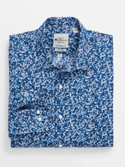 LF Blue Floral Skinny Fit Dress Shirt - Multi