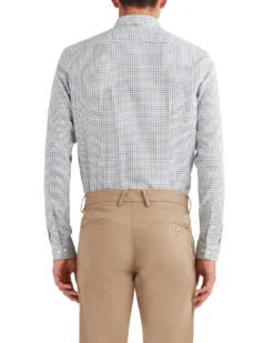 LF Herringbone Check Slim Fit Dress Shirt - Gold Tailored Shop