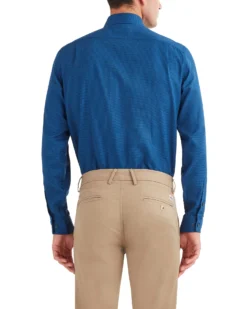 LF Dobby Texture Slim Fit Dress Shirt - Navy