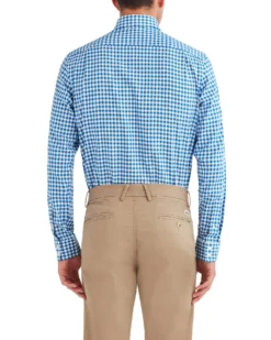 LF Twill Gingham Slim Fit Dress Shirt - Royal
