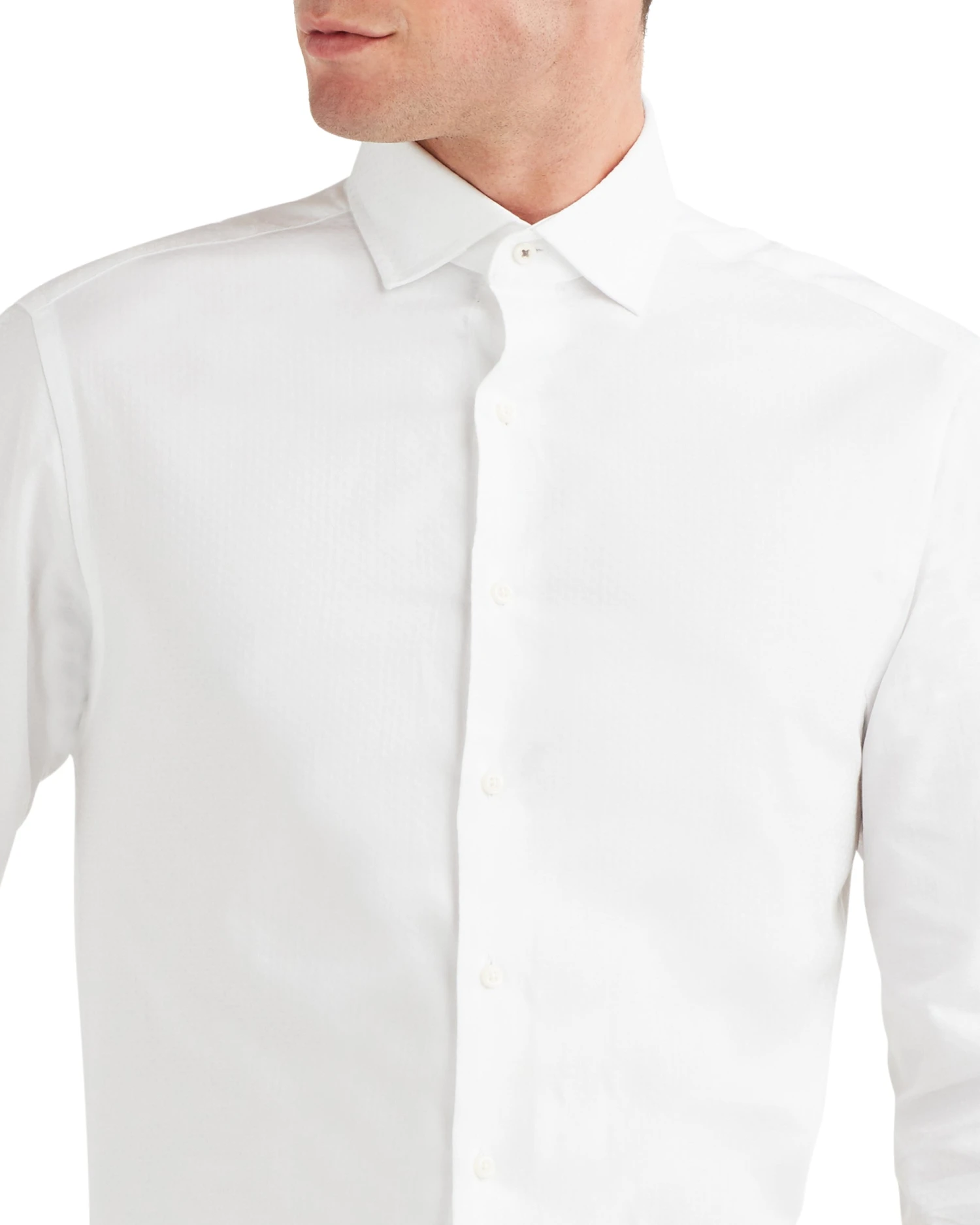 LF Diamond Texture Slim Fit Dress Shirt - White Tailored Shop 3 LF Diamond Texture Slim Fit Dress Shirt - White Tailored Shop
