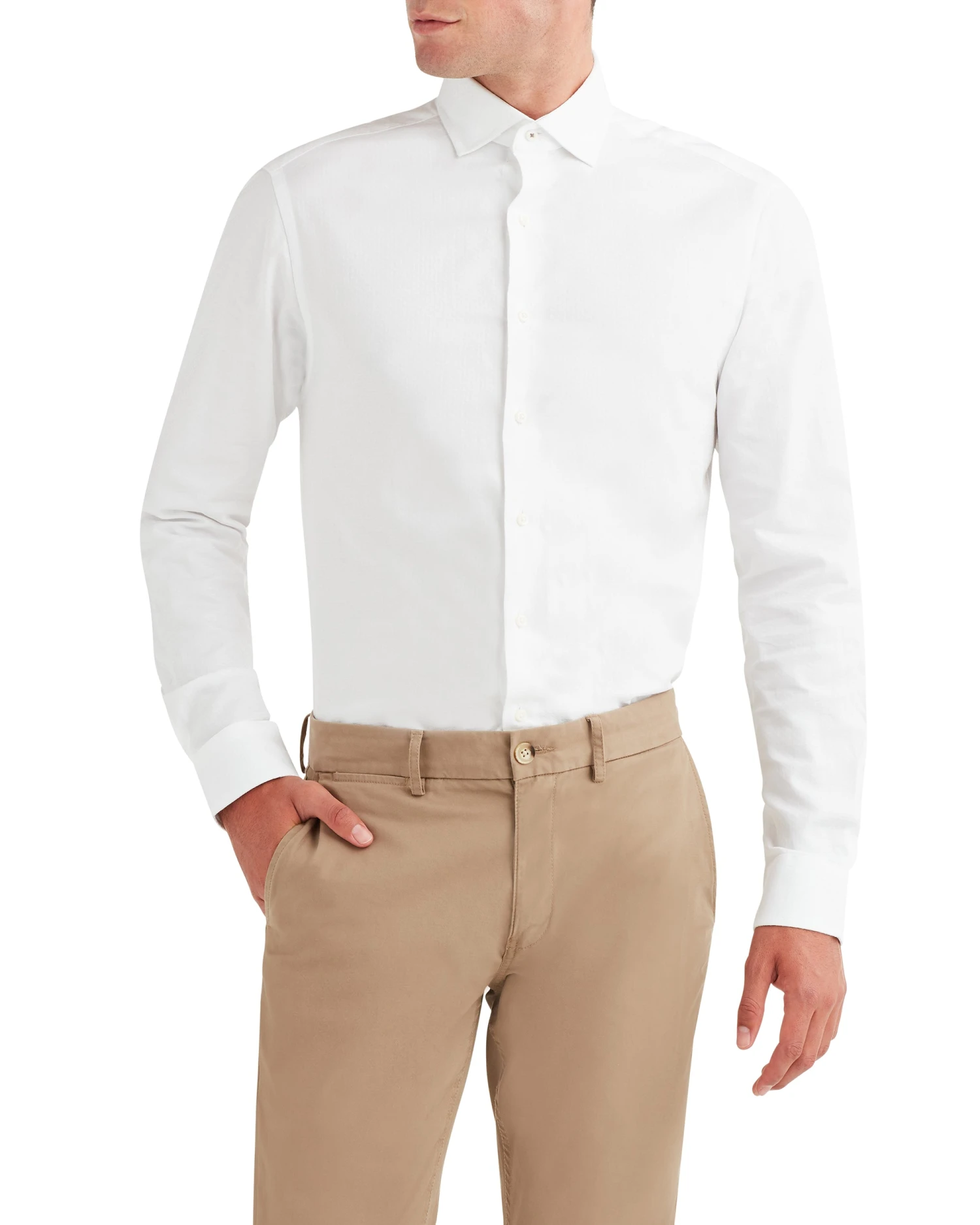 LF Diamond Texture Slim Fit Dress Shirt - White Tailored Shop 4 LF Diamond Texture Slim Fit Dress Shirt - White Tailored Shop