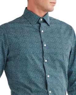 LF Mini-Floral Print Slim Fit Dress Shirt - Multi Tailored Shop