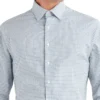LF Jaspe Dobby Check Slim Fit Dress Shirt - Blue Tailored Shop