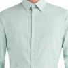 LF Unsolid Dobby Slim Fit Dress Shirt - Green