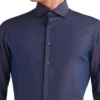 LF Sateen Dobby Slim Fit Dress Shirt - Navy