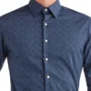 LF Vintage Floral Print Slim Fit Dress Shirt - Blue Tailored Shop