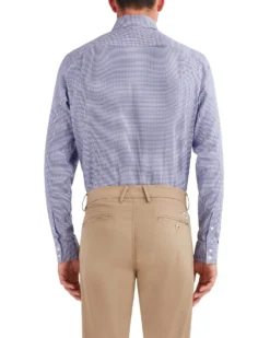 LF Houndstooth Slim Fit Dress Shirt - Purple Tailored Shop