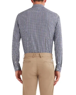 LF Dobby Check Skinny Fit Dress Shirt - Brown