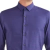 LF Twill Gingham Slim Fit Dress Shirt - Purple Tailored Shop