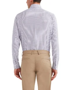 LF Multi Dobby Tooth Slim Fit Dress Shirt - Purple Tailored Shop