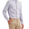 LF Multi Dobby Tooth Slim Fit Dress Shirt - Purple Tailored Shop