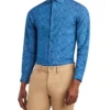 LF Paisley Print Slim Fit Dress Shirt - Blue