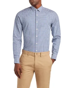 LF Tailored Shop Madras Check Skinny Fit Dress Shirt - Multi