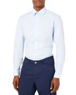 LF End-on-End Skinny Fit Dress Shirt - Sky Blue Tailored Shop