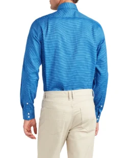 LF Dobby Check Slim Fit Dress Shirt - Royal Blue