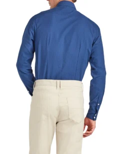 LF Seersucker Skinny Fit Dress Shirt - Navy