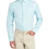 LF Slub End-on-End Slim Fit Dress Shirt - Teal Tailored Shop