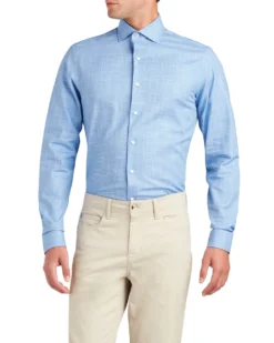 LF Slub End-on-End Slim Fit Dress Shirt - Royal Tailored Shop