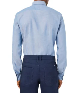 LF Chambray Skinny Fit Dress Shirt - Navy Tailored Shop