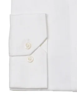 LF White Solid Oxford Slim Fit Dress Shirt