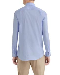 LF Tailored Shop Blue Solid Oxford Slim Fit Dress Shirt