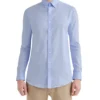 LF Tailored Shop Blue Solid Oxford Slim Fit Dress Shirt