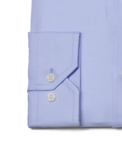 LF Tailored Shop Blue Solid Oxford Slim Fit Dress Shirt