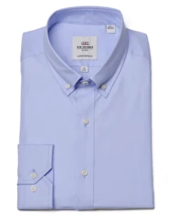 LF Tailored Shop Blue Solid Oxford Slim Fit Dress Shirt