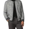 Baird Casual Jackets Checked Bomber Jacket - Black