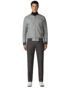 Baird Casual Jackets Checked Bomber Jacket - Black 10 Baird Casual Jackets Checked Bomber Jacket - Black